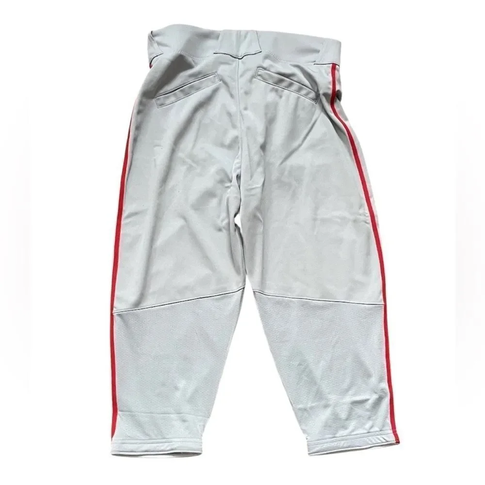 Nike Men's Grey Vapor Select Red Piped‎ KNICKER Baseball Pants New SZ S Small